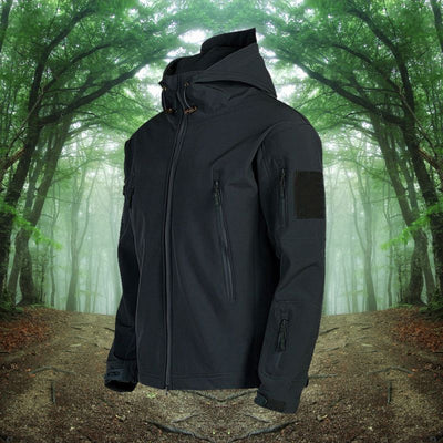 Outdoor-Jacke – Wasserdichte Windjacke mit Kapuze und Fleecefutter für Herren