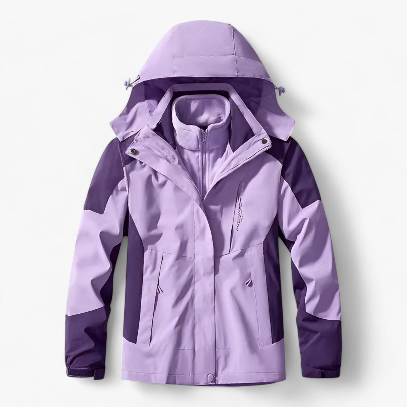 Outdoor-Jacke – mit Kapuze – mit Fleece gefüttert – wasserdichte Jacke – Herrenjacke