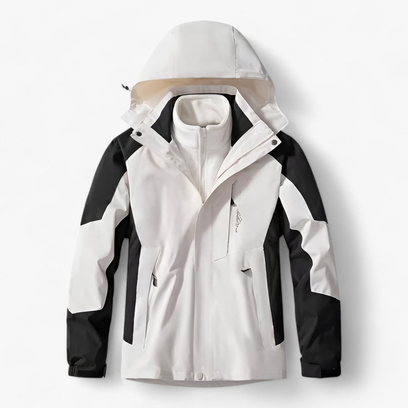 Outdoor-Jacke – mit Kapuze – mit Fleece gefüttert – wasserdichte Jacke – Herrenjacke