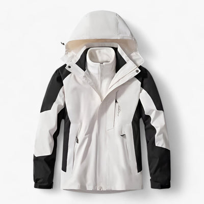 Outdoor-Jacke – mit Kapuze – mit Fleece gefüttert – wasserdichte Jacke – Herrenjacke