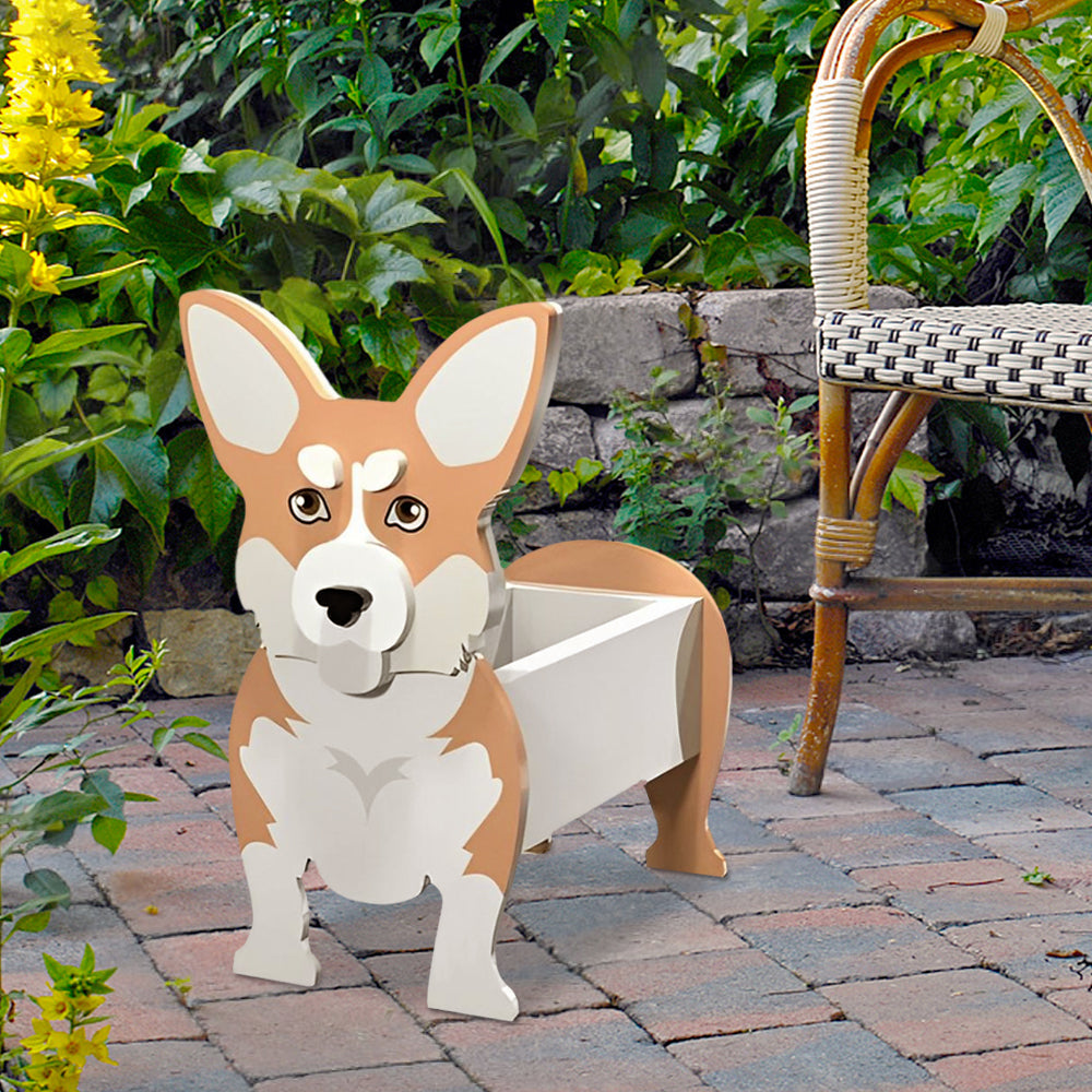 Corgi-Themed Flower Pot