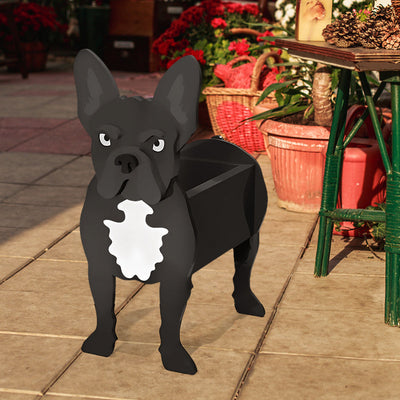 Blumentopf im Französische Bulldogge Design