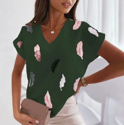 Afrika - modisches t-shirt mit v-ausschnitt