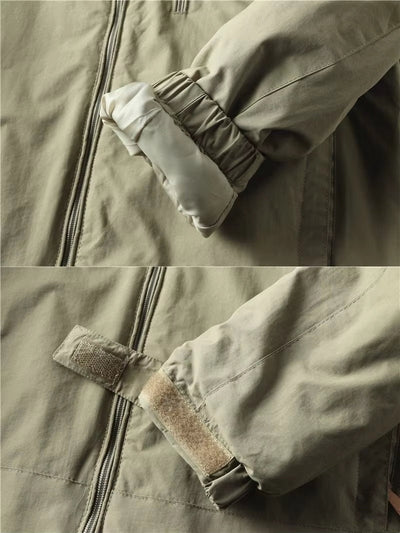 Parka-Jacke – mit Kapuze – mit Fleece gefüttert – Outdoor-Jacke – Winterjacke für Herren