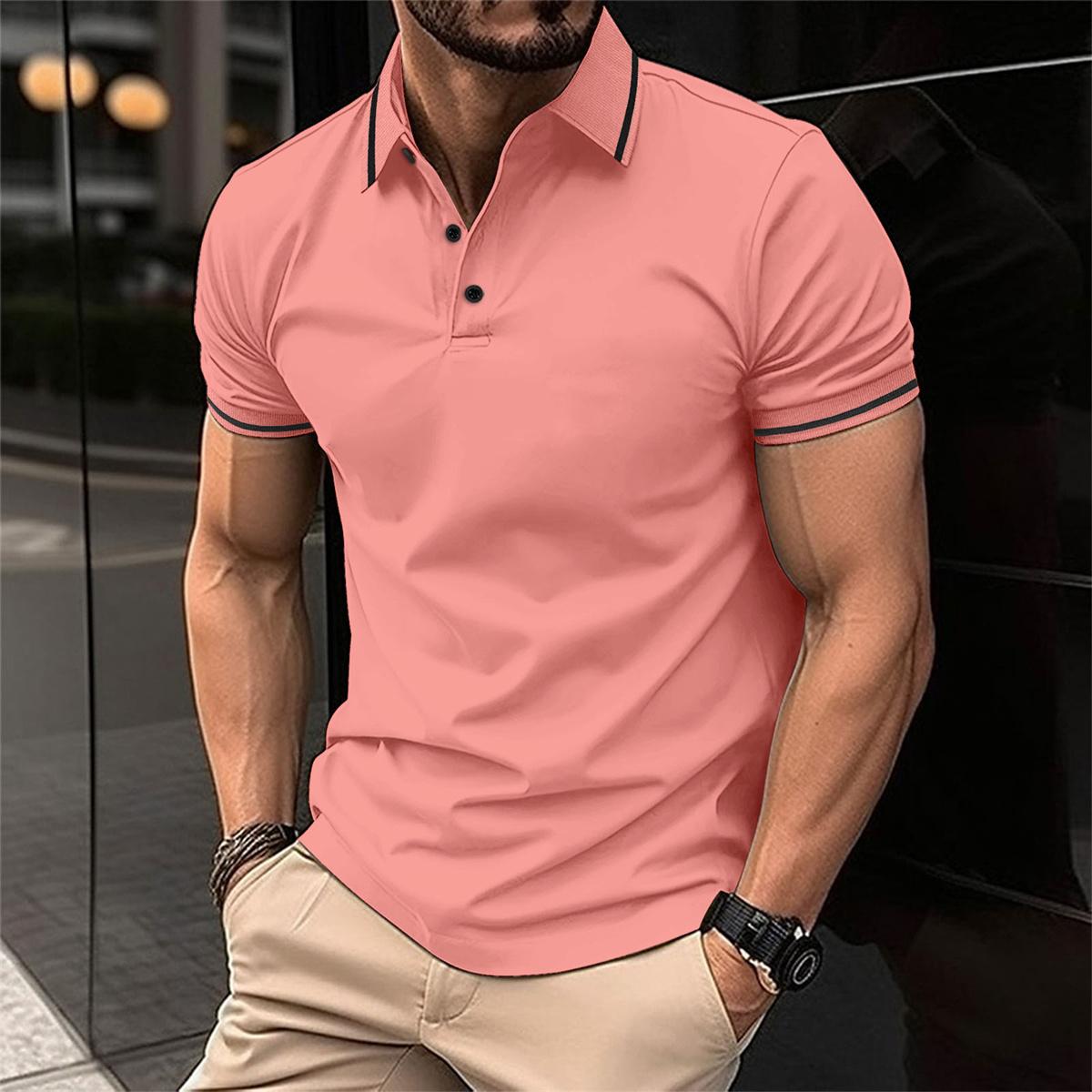 Polo-Shirt – Herren-Polohemd mit Knöpfen, Kragen und kurzen Ärmeln