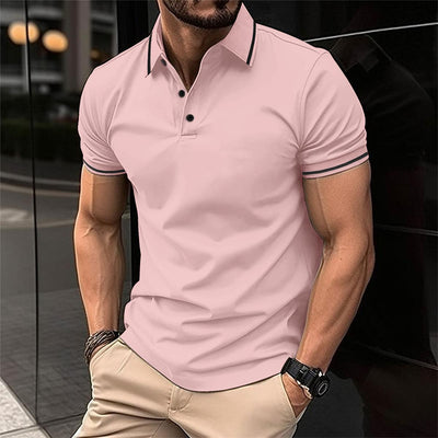 Polo-Shirt – Herren-Polohemd mit Knöpfen, Kragen und kurzen Ärmeln