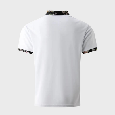 Polo-T-Shirt | Blumenmuster | Kurzarm | Polohemden | Herrenbekleidung