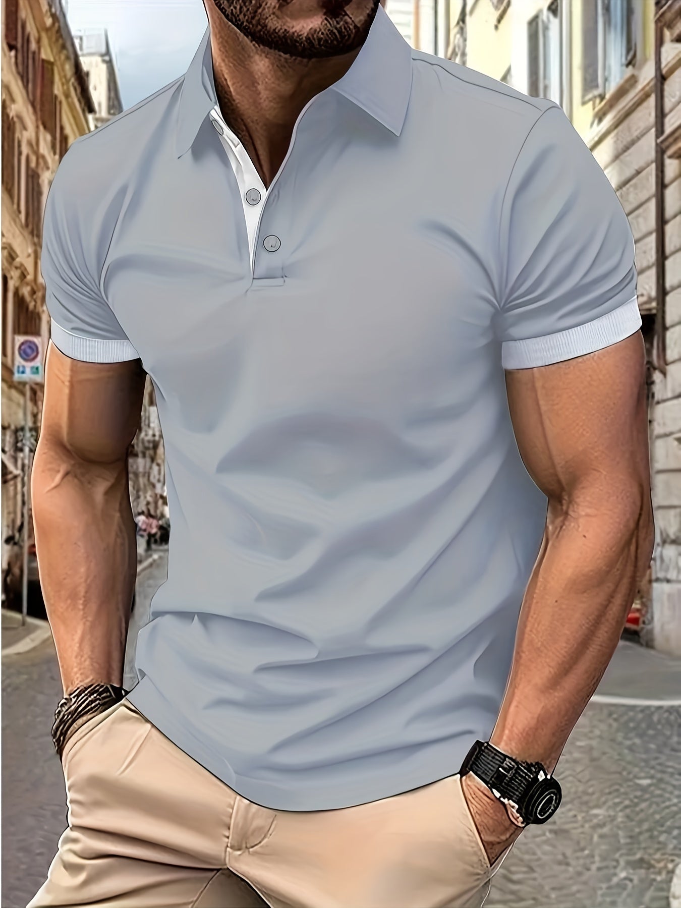 Polo-T-Shirt – Kurzarm – Mit Kragen – Herren-T-Shirt – Herren-Polohemd