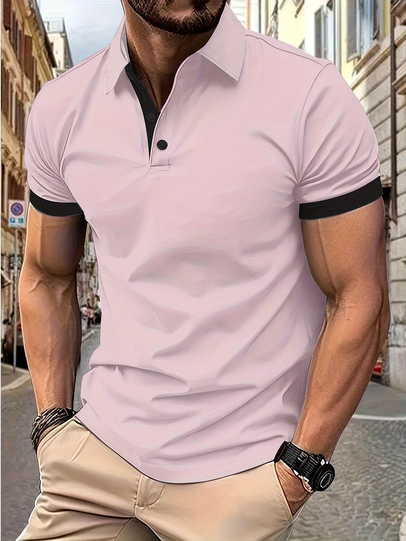 Polo-T-Shirt – Kurzarm – Mit Kragen – Herren-T-Shirt – Herren-Polohemd