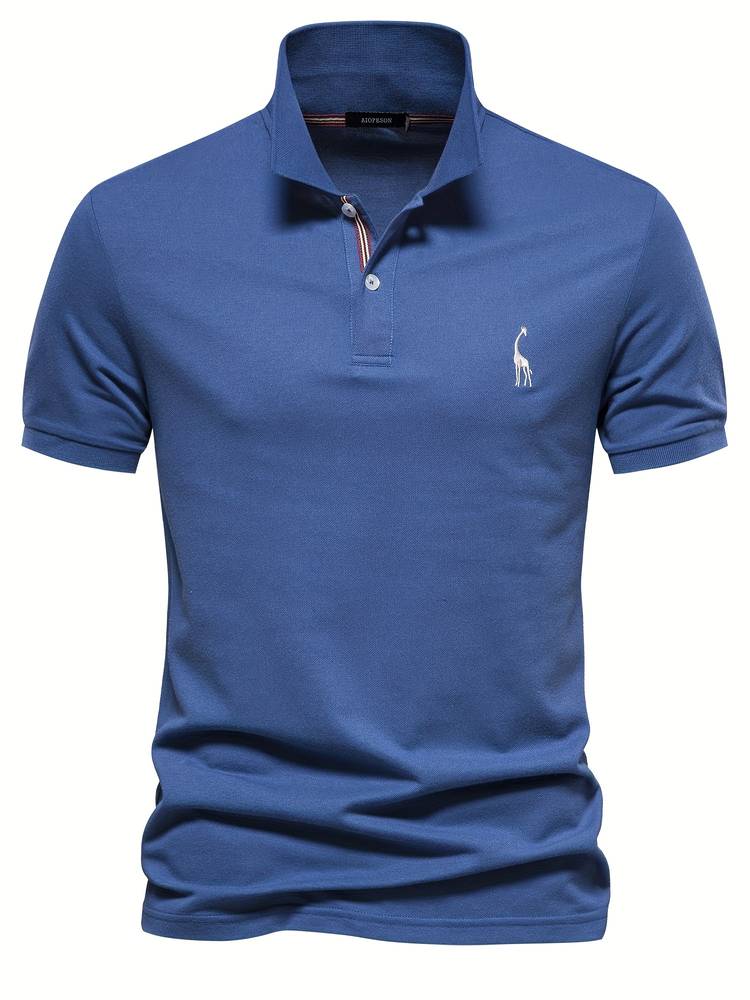 Polo-T-Shirt – Kurzarm-Polohemd für Herren mit Umlegekragen und halben Knöpfen