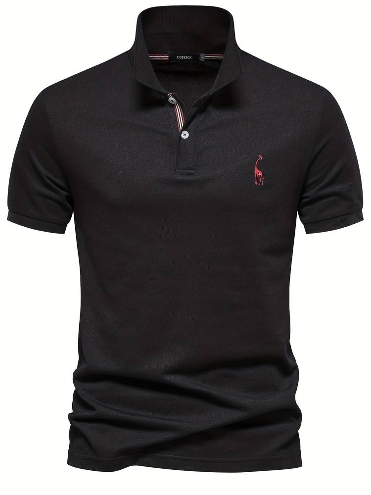 Polo-T-Shirt – Kurzarm-Polohemd für Herren mit Umlegekragen und halben Knöpfen
