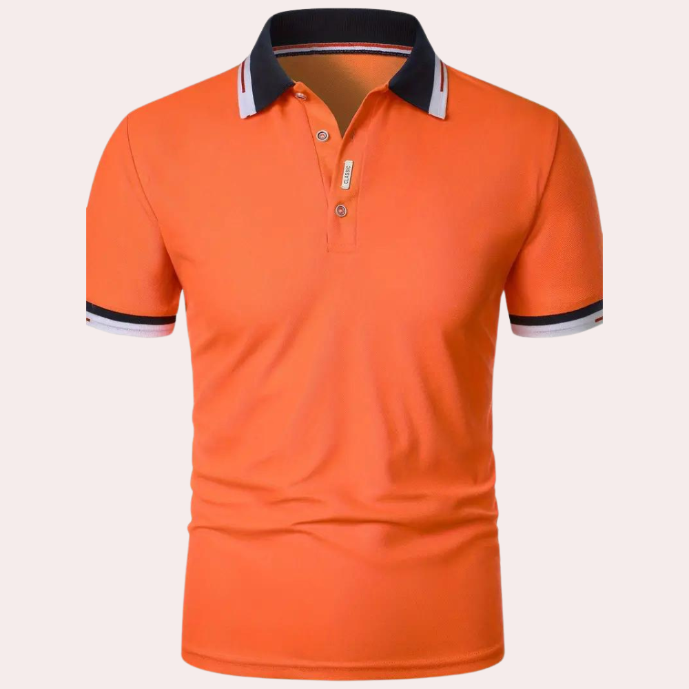Polo-T-Shirt – Orange – Kurzarm – Poloshirt – Herrenbekleidung