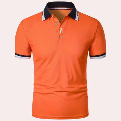 Polo-T-Shirt – Orange – Kurzarm – Poloshirt – Herrenbekleidung
