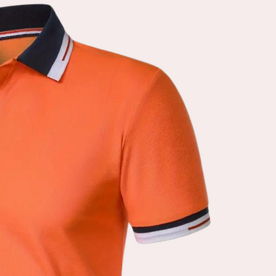 Polo-T-Shirt – Orange – Kurzarm – Poloshirt – Herrenbekleidung