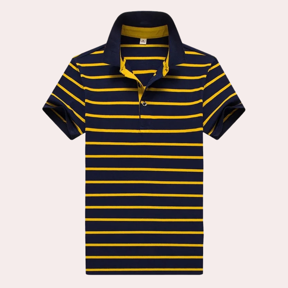 Polohemd - Gestreift - Umlegekragen - Button-Up Polo - Herrenhemden