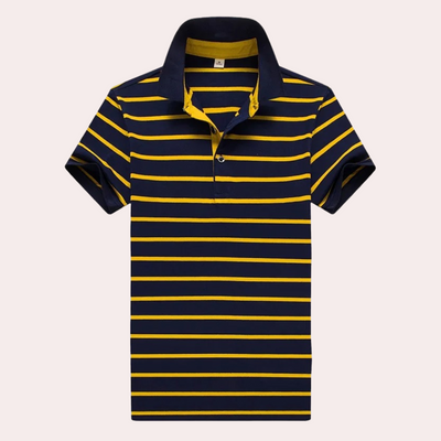 Polohemd - Gestreift - Umlegekragen - Button-Up Polo - Herrenhemden