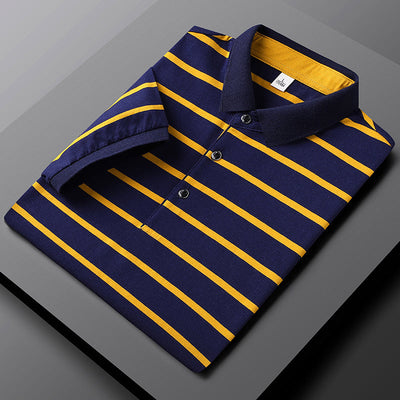 Polohemd - Gestreift - Umlegekragen - Button-Up Polo - Herrenhemden