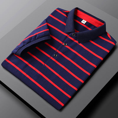 Polohemd - Gestreift - Umlegekragen - Button-Up Polo - Herrenhemden