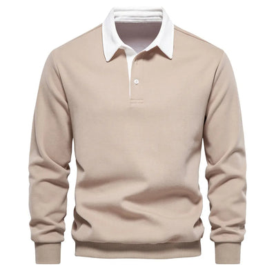 Polohemd - Pullover - Langarm - Polopullover - Herrenbekleidung