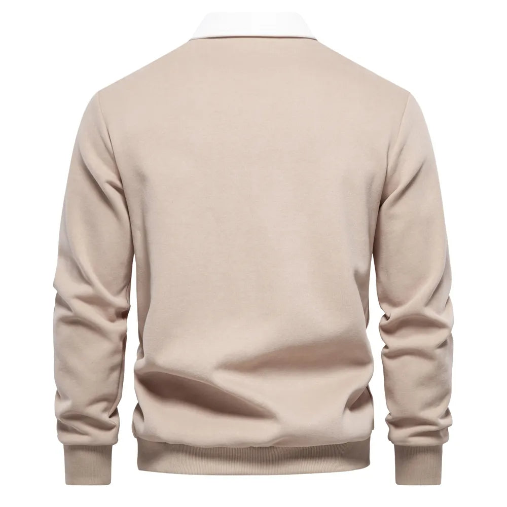 Polohemd - Pullover - Langarm - Polopullover - Herrenbekleidung