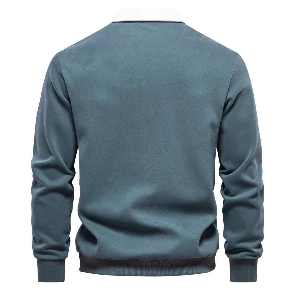 Polohemd - Pullover - Langarm - Polopullover - Herrenbekleidung