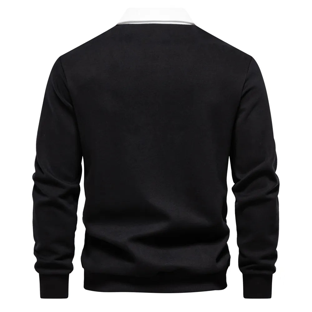 Polohemd - Pullover - Langarm - Polopullover - Herrenbekleidung