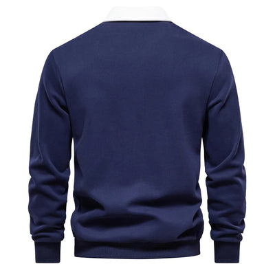 Polohemd - Pullover - Langarm - Polopullover - Herrenbekleidung