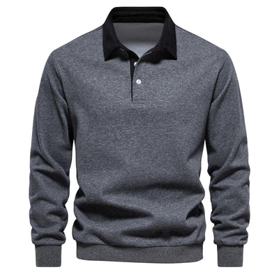 Polohemd - Pullover - Langarm - Polopullover - Herrenbekleidung