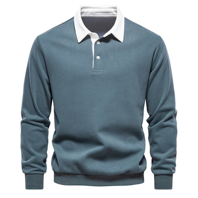 Polohemd - Pullover - Langarm - Polopullover - Herrenbekleidung