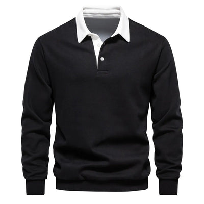 Polohemd - Pullover - Langarm - Polopullover - Herrenbekleidung