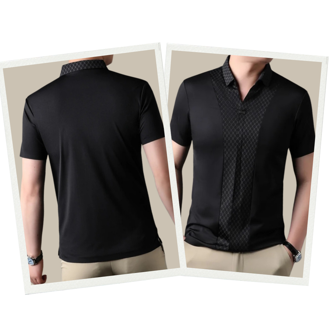 Polohemd | V-Ausschnitt | Kurzarm | Polo-T-Shirt | Polohemd ohne Knöpfe