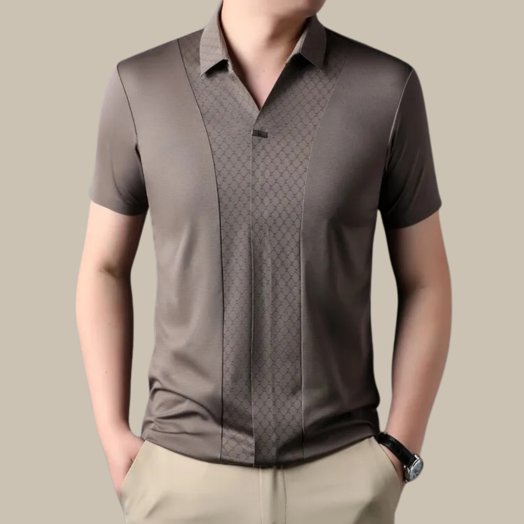 Polohemd | V-Ausschnitt | Kurzarm | Polo-T-Shirt | Polohemd ohne Knöpfe