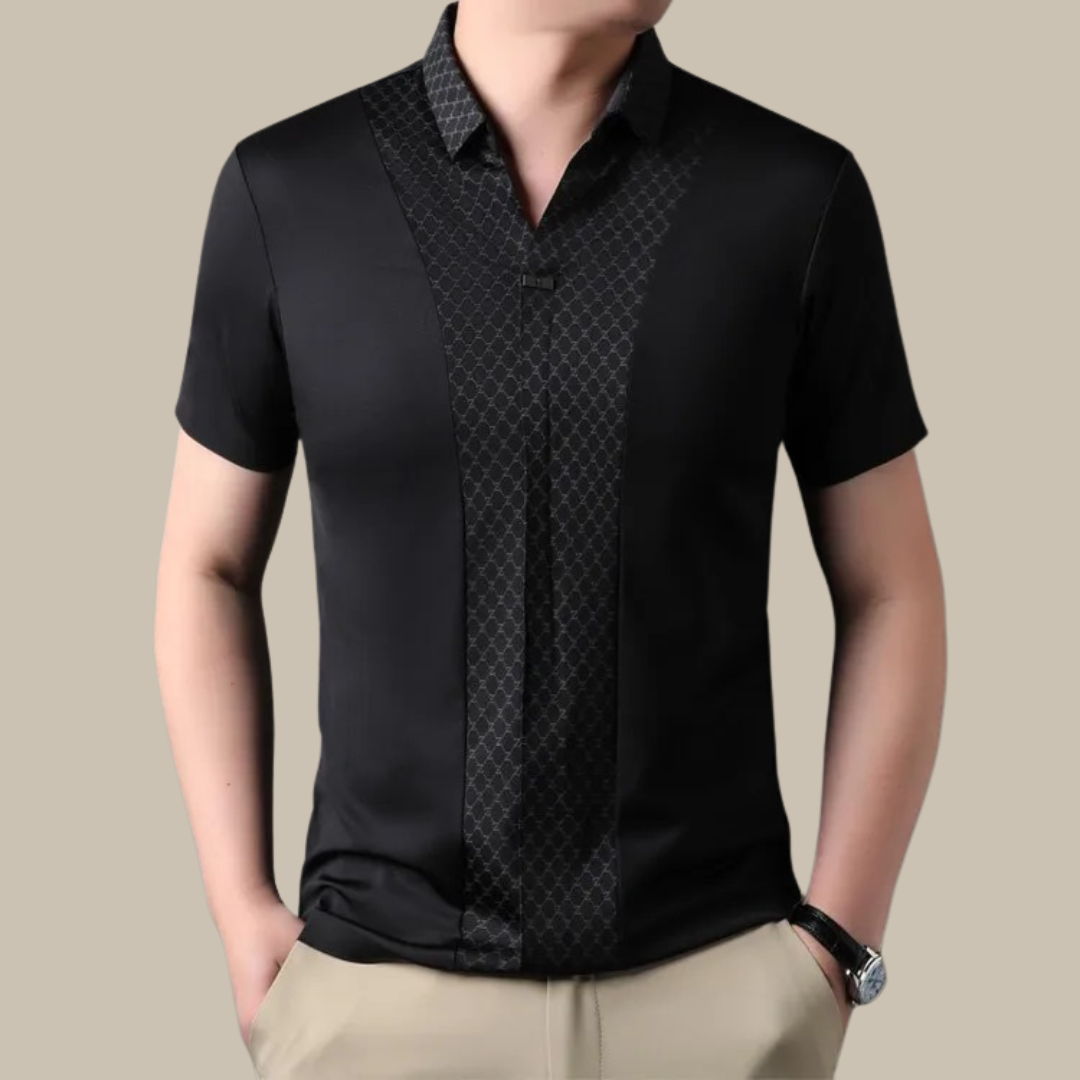 Polohemd | V-Ausschnitt | Kurzarm | Polo-T-Shirt | Polohemd ohne Knöpfe