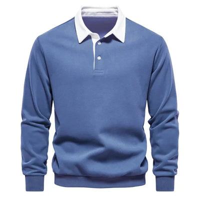 Polopullover - Langarm - Quarter Button-Up - Polopullover - Polohemden für Männer