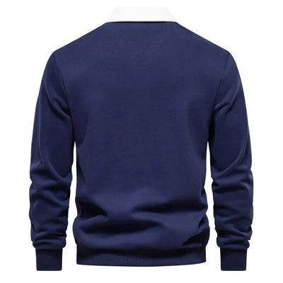 Polopullover - Langarm - Quarter Button-Up - Polopullover - Polohemden für Männer