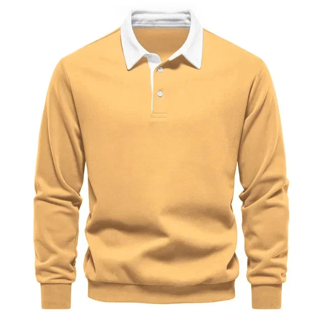 Polopullover - Langarm - Quarter Button-Up - Polopullover - Polohemden für Männer
