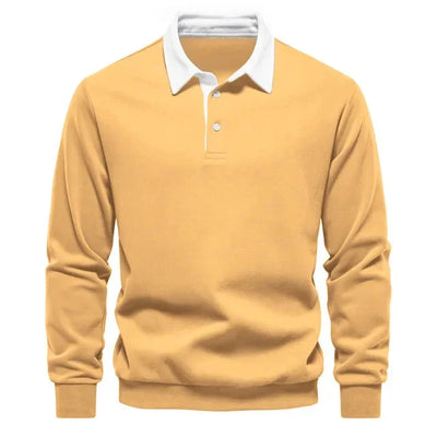 Polopullover - Langarm - Quarter Button-Up - Polopullover - Polohemden für Männer