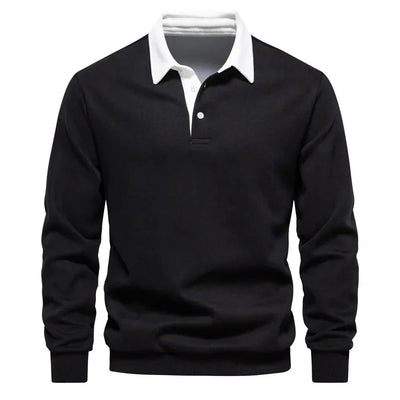 Polopullover - Langarm - Quarter Button-Up - Polopullover - Polohemden für Männer