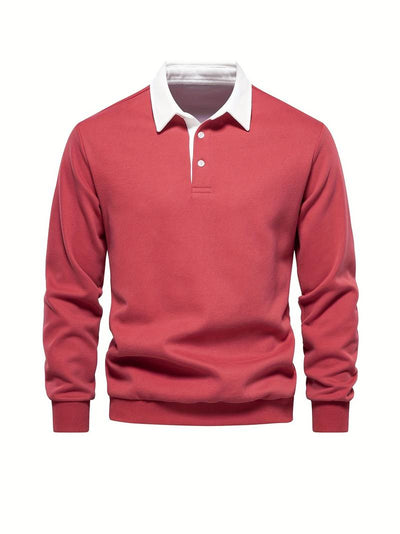 Poloshirt | Umlegekragen | Viertel-Knopfleiste | Langarm-Poloshirts | Herrenhemden