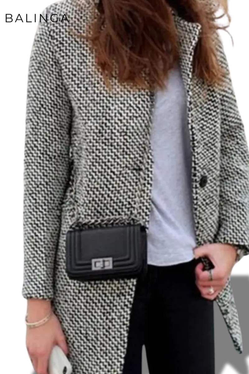 Vanessa | Elegante lange Jacke im Midi-Schnitt