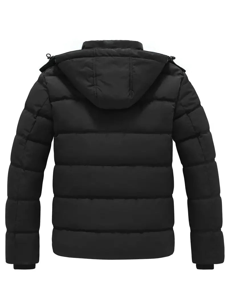 Pufferjacke – warme, wasserdichte Winter-Daunenjacke mit Kapuze für Herren