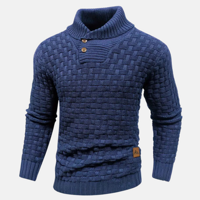Pullover Herren Strick Mit Knopfkragen | Struktur Design