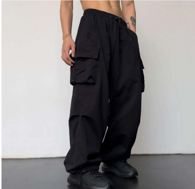 Herren Straßenmode Weit Bein Multi-Taschen Baggy Hose | Outdoor