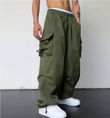 Herren Straßenmode Weit Bein Multi-Taschen Baggy Hose | Outdoor