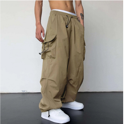 Herren Straßenmode Weit Bein Multi-Taschen Baggy Hose | Outdoor