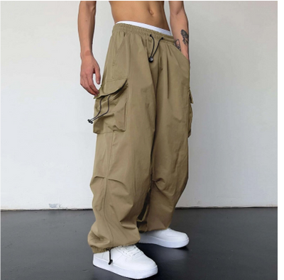 Herren Straßenmode Weit Bein Multi-Taschen Baggy Hose | Outdoor