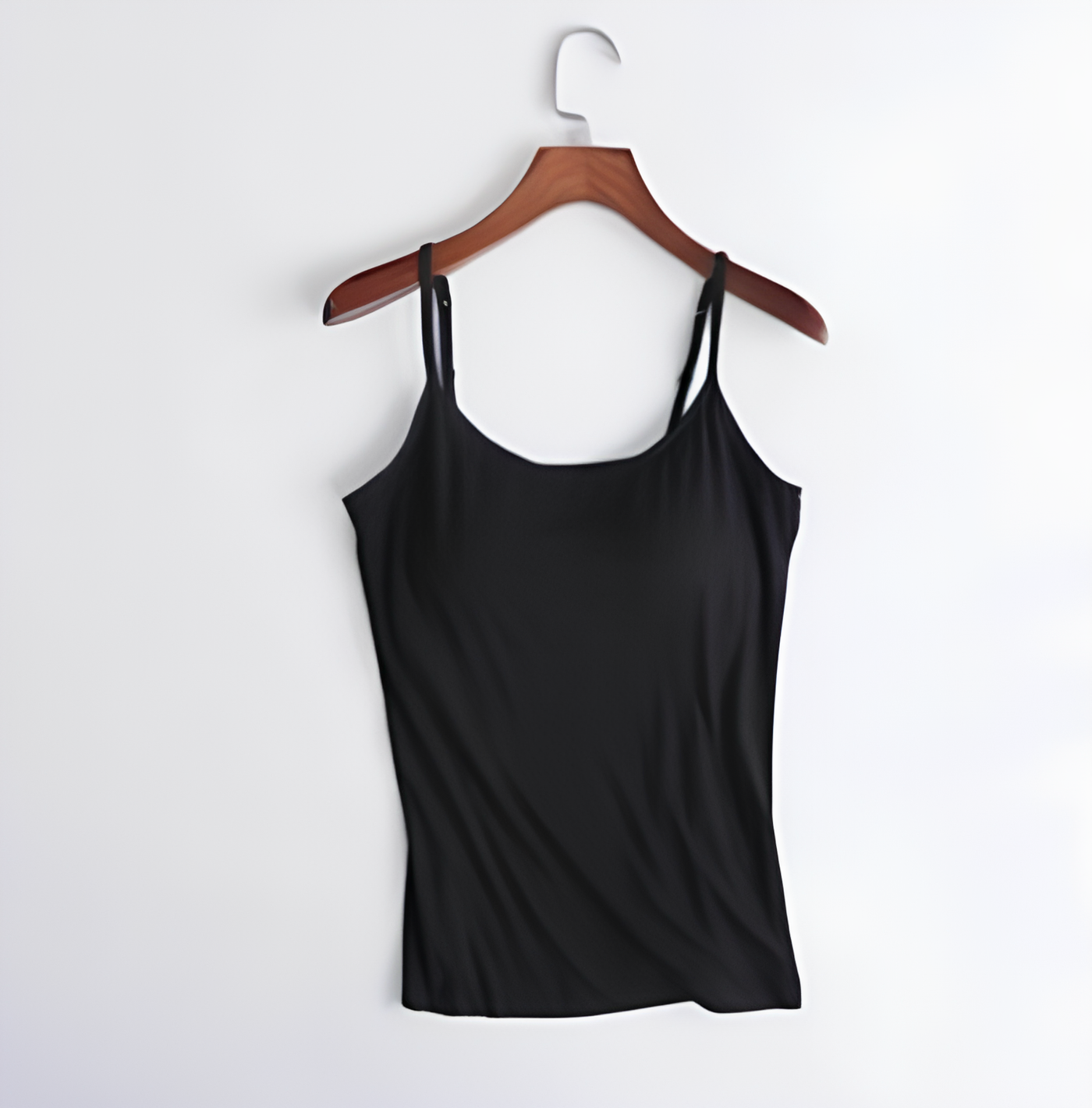 Damen Spaghettiträger Eingebauter BH Cami Oberteil | Atmungsaktiv