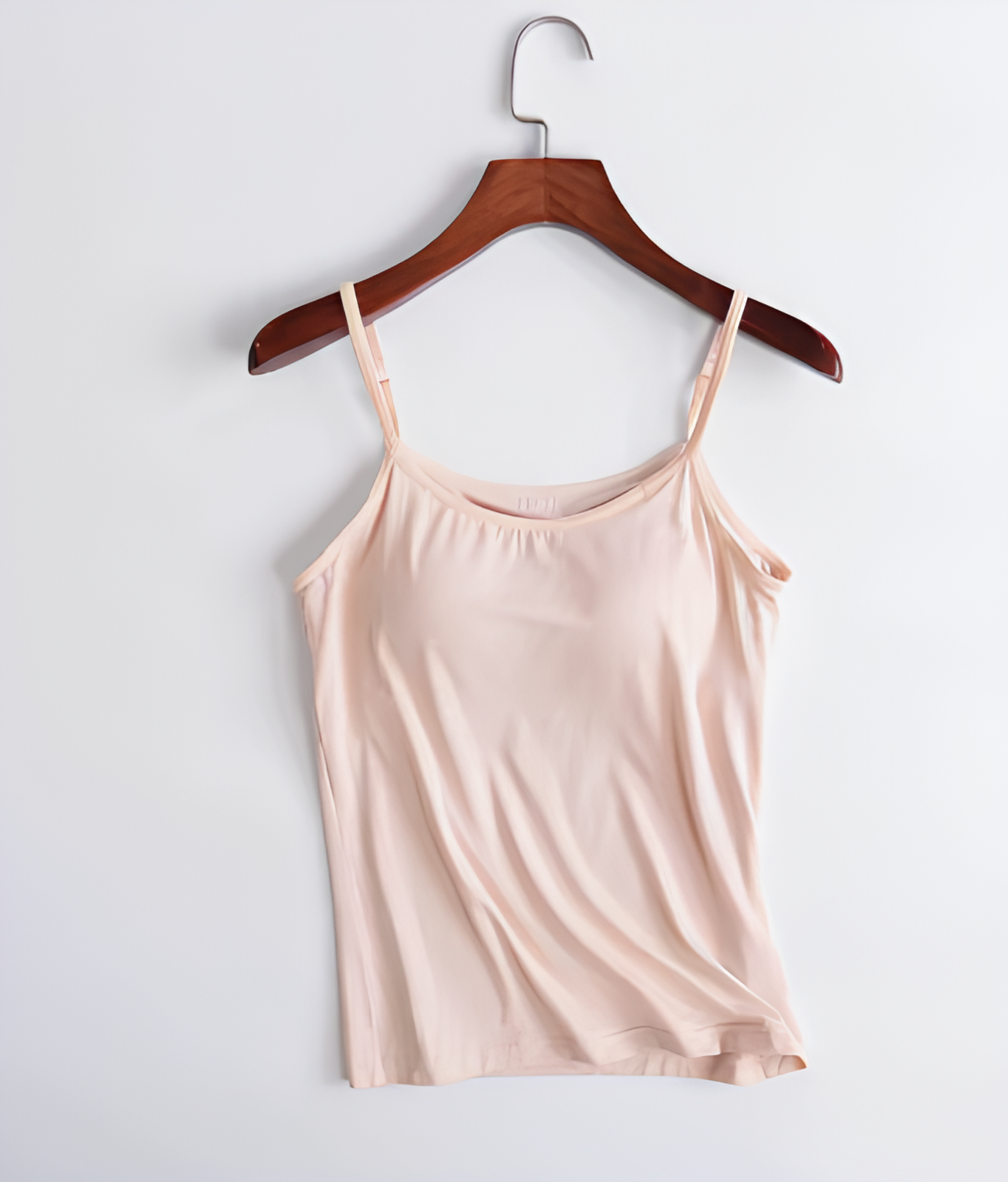 Damen Spaghettiträger Eingebauter BH Cami Oberteil | Atmungsaktiv