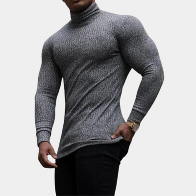 Rollkragenpullover - Slim Fit Langarm-Rollkragenpullover für Männer