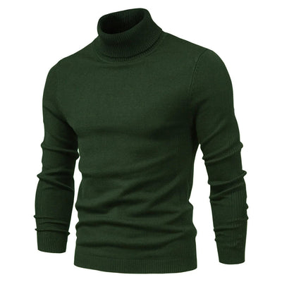 Rollkragenpullover – schmal geschnittener Herren-Strickpullover mit hohem Kragen